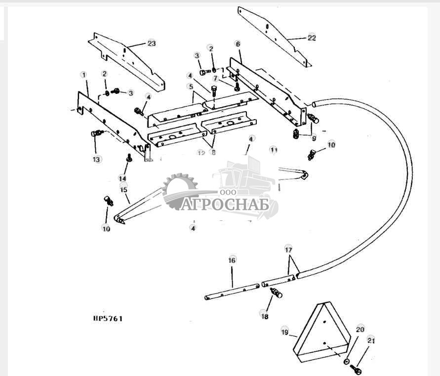 STRAW SPREADER MOUNTING AND GUARD 